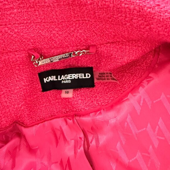 Karl Lagerfeld new hot pink jacket blazer size 16. - Picture 5 of 9